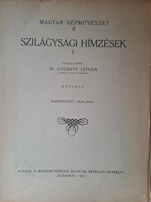 Szilágysági hímzések 1. - Oskola Antikvárium