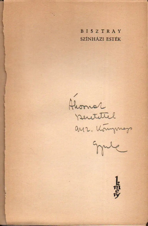 Színházi esték 1930 - 1940 - Oskola Antikvárium