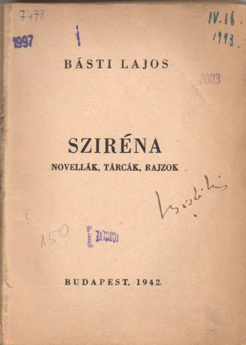 Sziréna - Oskola Antikvárium