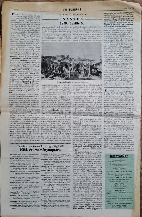 Szittyakürt XXIII. évfolyam 4. szám 1984. április - Oskola Antikvárium