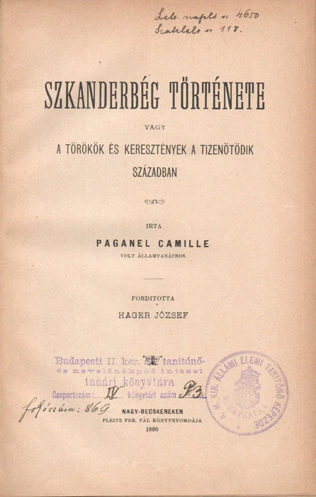 Szkanderbég története - Oskola Antikvárium