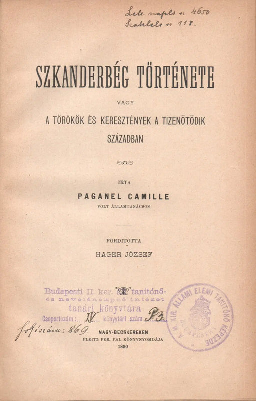Szkanderbég története - Oskola Antikvárium