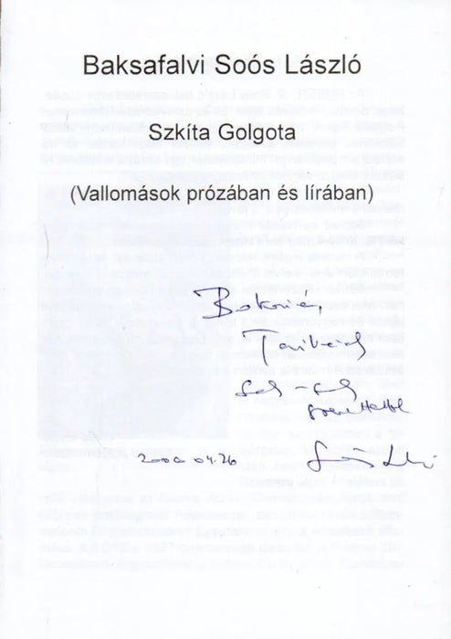 Szkíta Golgota - Oskola Antikvárium