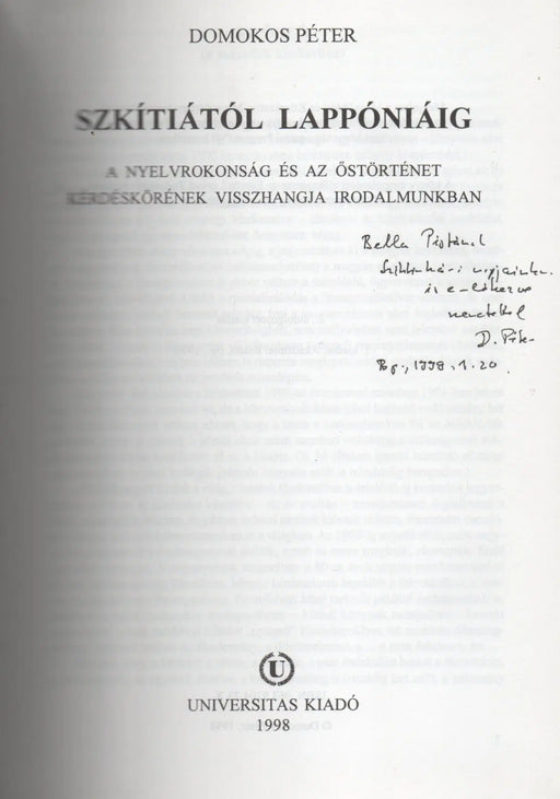 Szkítiától Lappóniáig - Oskola Antikvárium
