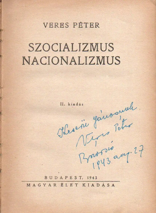 Szocializmus, nacionalizmus - Oskola Antikvárium