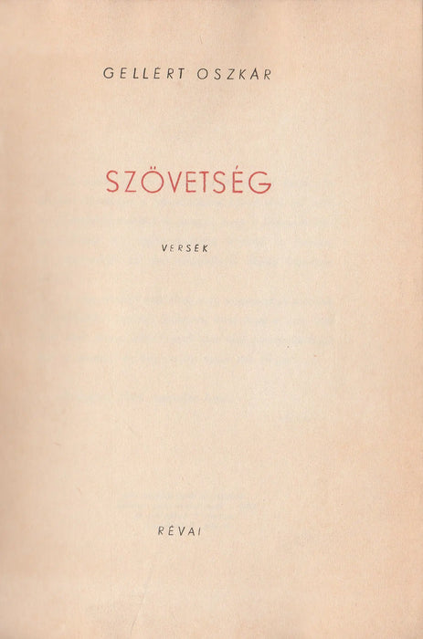 Szövetség - Oskola Antikvárium