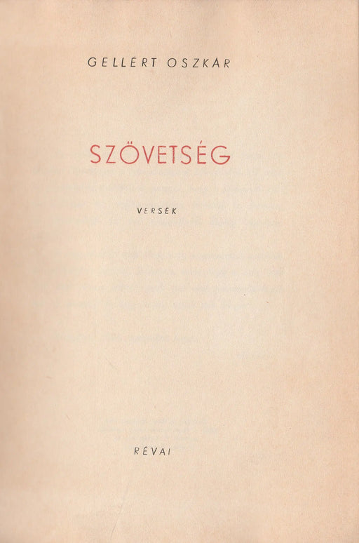 Szövetség - Oskola Antikvárium