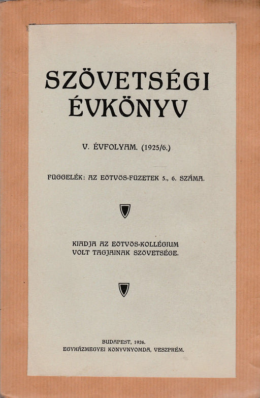 Szövetségi évkönyv - Oskola Antikvárium