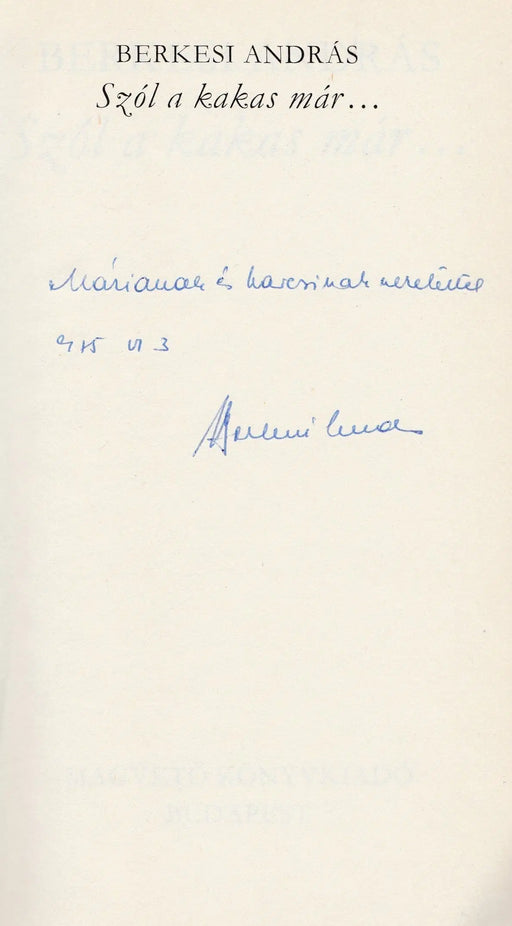 Szól a kakas már... - Oskola Antikvárium