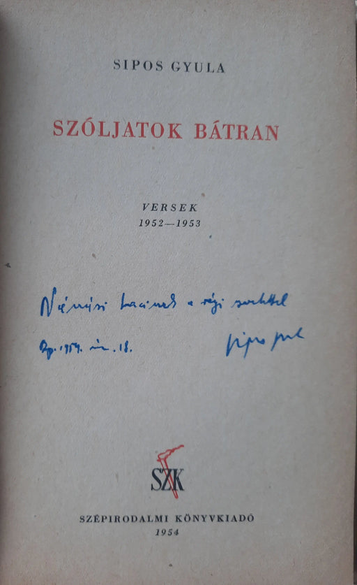 Szóljatok bátran - Oskola Antikvárium