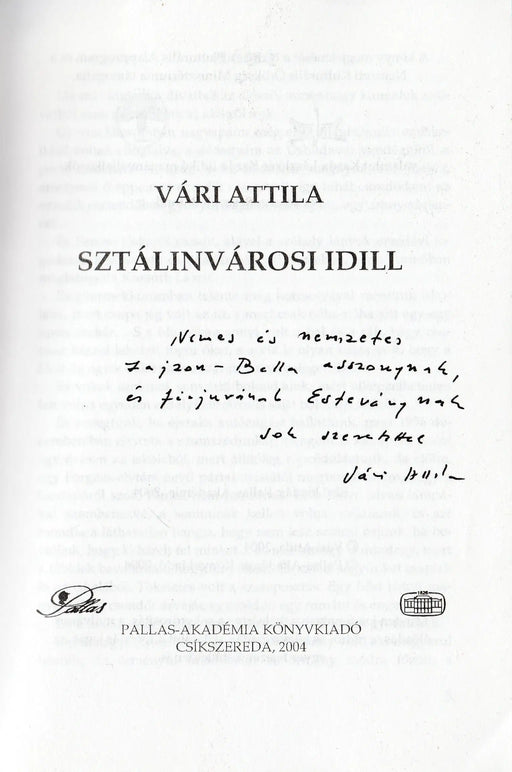 Sztálinvárosi idill - Oskola Antikvárium