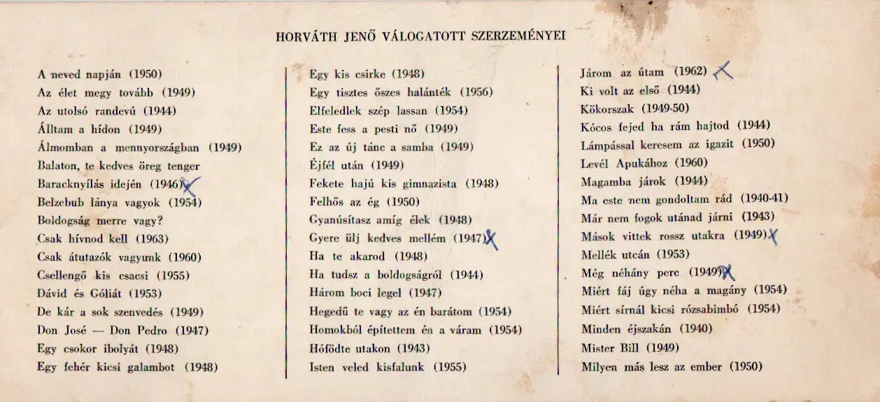 Tabán Hungarian Restaurant - Piano - Bár, New York - Horváth Jenő válogatott szerzeményei - Oskola Antikvárium
