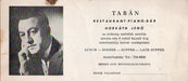 Tabán Hungarian Restaurant - Piano - Bár, New York - Horváth Jenő válogatott szerzeményei - Oskola Antikvárium
