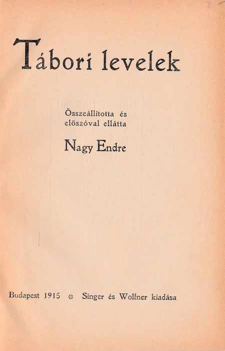 Tábori levelek - Oskola Antikvárium