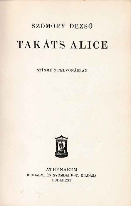 Takáts Alice - Oskola Antikvárium