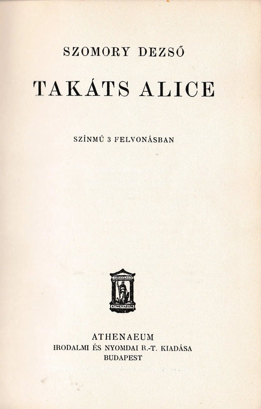Takáts Alice - Oskola Antikvárium
