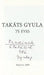 Takáts Gyula 75 éves - Oskola Antikvárium