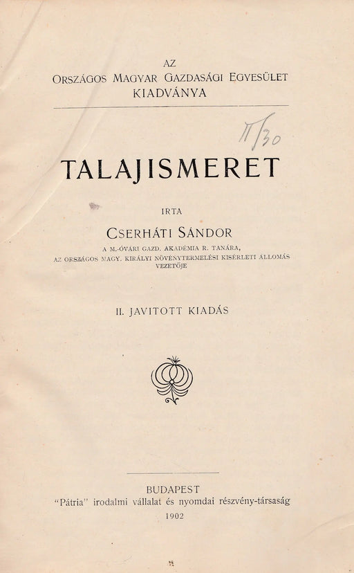 Talajismeret - Oskola Antikvárium