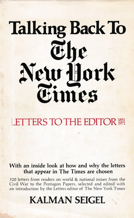Talking Back to The New York Times - Oskola Antikvárium