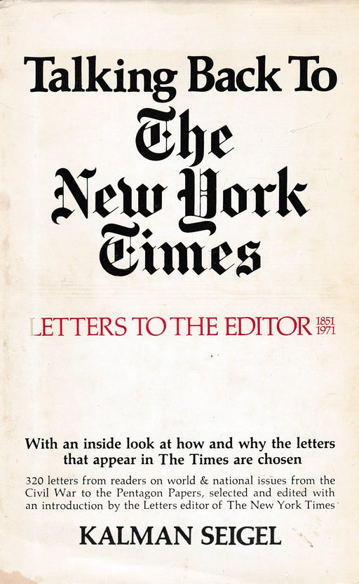 Talking Back to The New York Times - Oskola Antikvárium