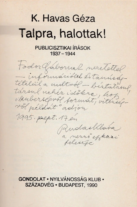 Talpra, halottak! - Oskola Antikvárium