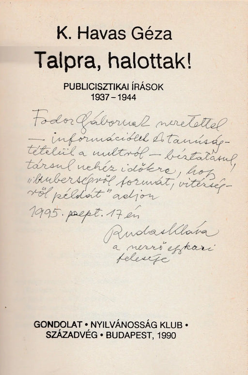 Talpra, halottak! - Oskola Antikvárium