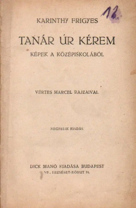 Tanár úr kérem - Oskola Antikvárium