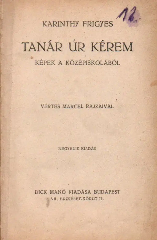 Tanár úr kérem - Oskola Antikvárium