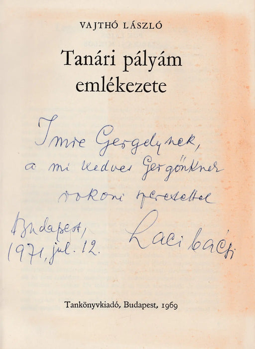Tanári pályám emlékezete - Oskola Antikvárium