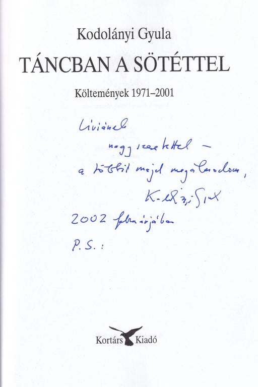 Táncban a sötéttel - Oskola Antikvárium