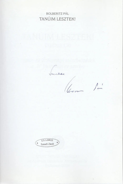 Tanúim lesztek! - Oskola Antikvárium