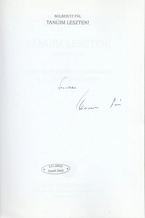 Tanúim lesztek! - Oskola Antikvárium