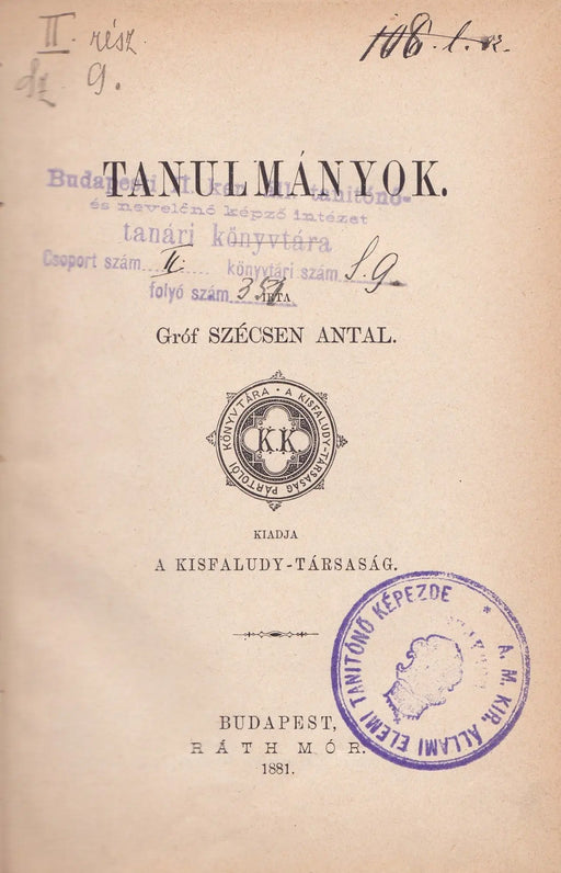 Tanulmányok - Oskola Antikvárium