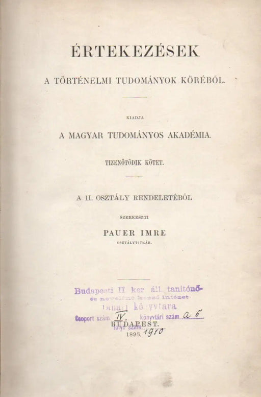 Tanulmányok a rómaiak dáciai aranybányászatáról - Oláhok költöztetése Délmagyarországon a múlt században - A szepesi jog - A király bírósági személyes jelenléte és ennek helytartója, a vegyesházakbeli királyok korszakában - Kálmán király oklevelei - Oskola Antikvárium