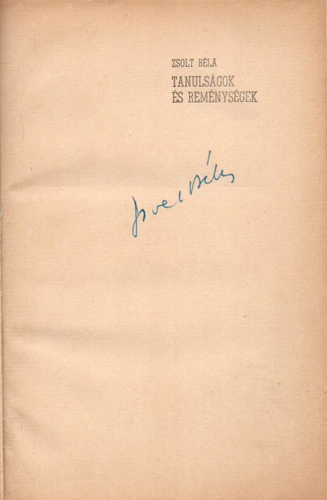 Tanulságok és reménységek - Oskola Antikvárium