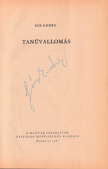 Tanúvallomás - Oskola Antikvárium