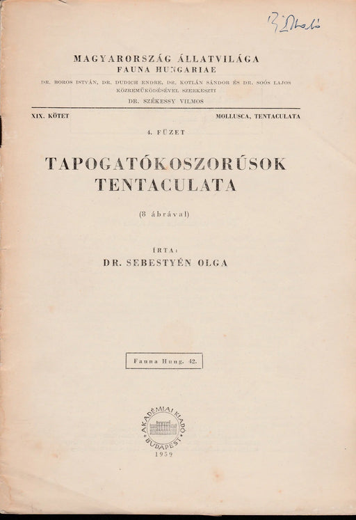 Tapogatókoszorúsok - Tentaculata - Oskola Antikvárium