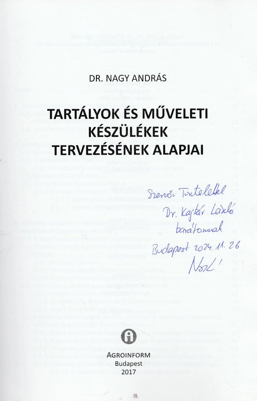 Tartályok és műveleti készülékek tervezésének alapjai - Oskola Antikvárium