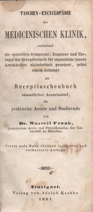 Taschen - Encyclopädie der Medicinischen Klinik - Oskola Antikvárium