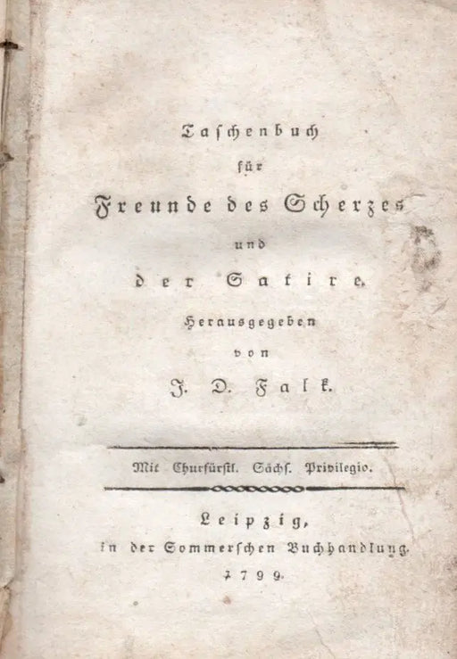 Taschenbuch für Freunde des Scherzes und der Satire - Oskola Antikvárium