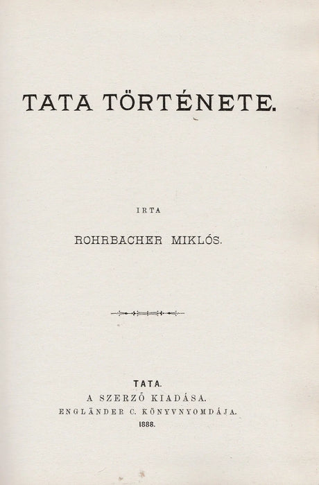 Tata története - Oskola Antikvárium
