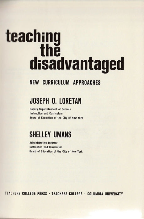 Teaching the Disadvantaged - Oskola Antikvárium