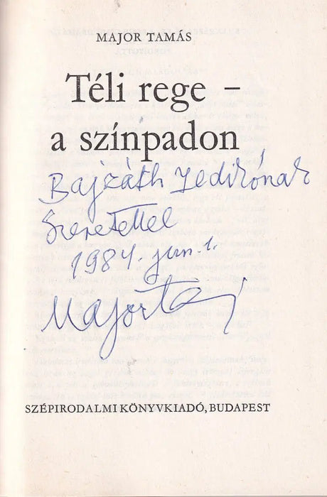 Téli rege - a színpadon - Oskola Antikvárium