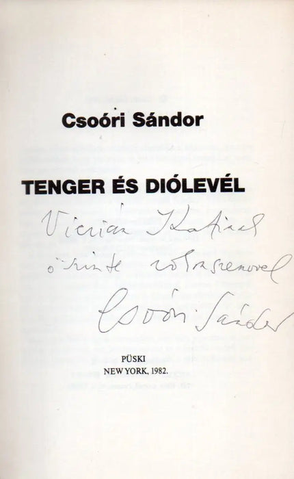 Tenger és diólevél - Oskola Antikvárium