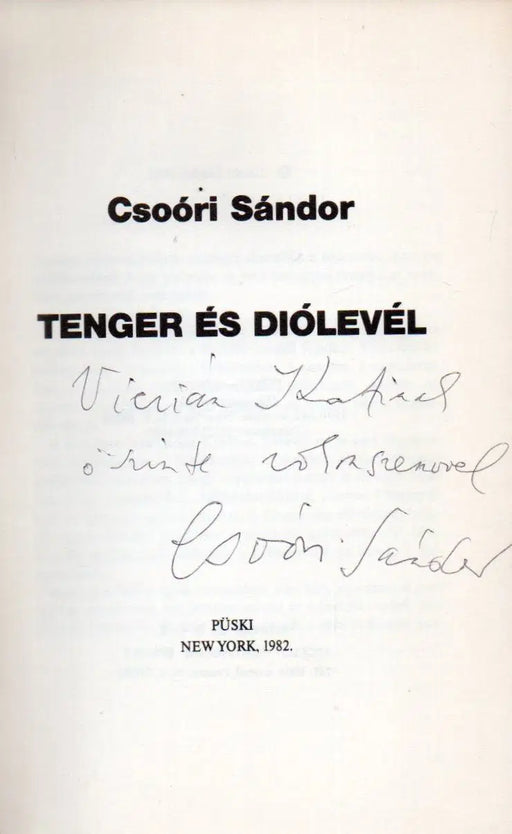 Tenger és diólevél - Oskola Antikvárium