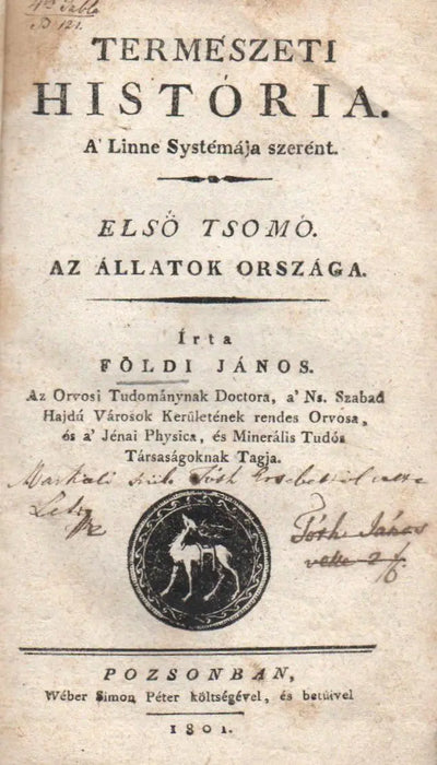 Természeti história I. - Oskola Antikvárium