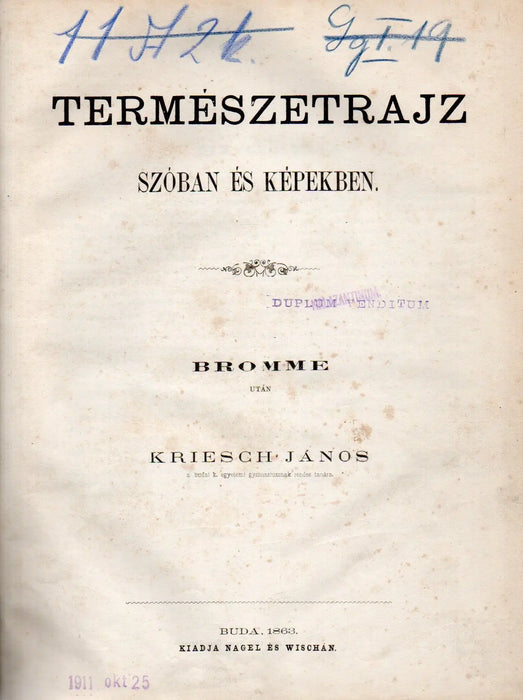Természetrajz szóban és képekben - Oskola Antikvárium