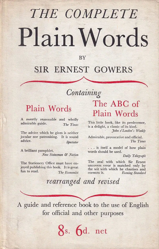 The Complete Plain Words - Oskola Antikvárium