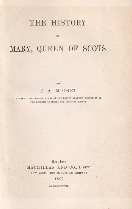 The History of Mary, Queen of Scots - Oskola Antikvárium