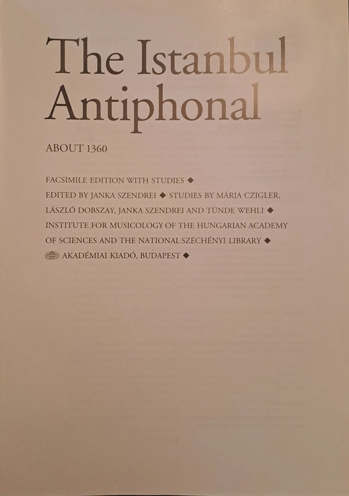 The Istanbul Antiphonal - Oskola Antikvárium